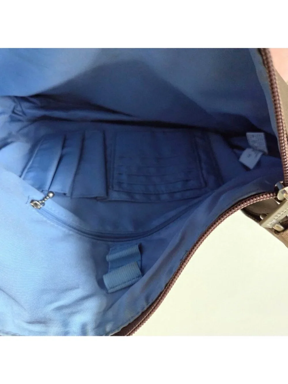 Baggallini Purse Brown Taupe Lightweight Travel Organizer Crossbody